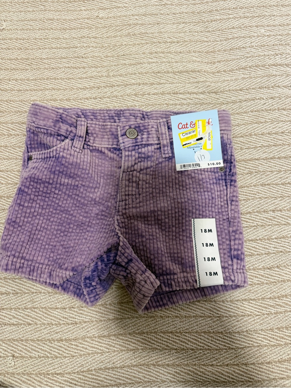 Cat & Jack Lavender Corduroy Shorts